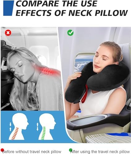 Stylish Travel Pillow with Washable Cover