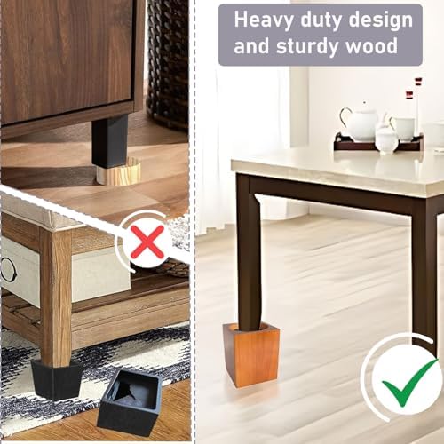 4-Inch Heavy-Duty Bed Risers