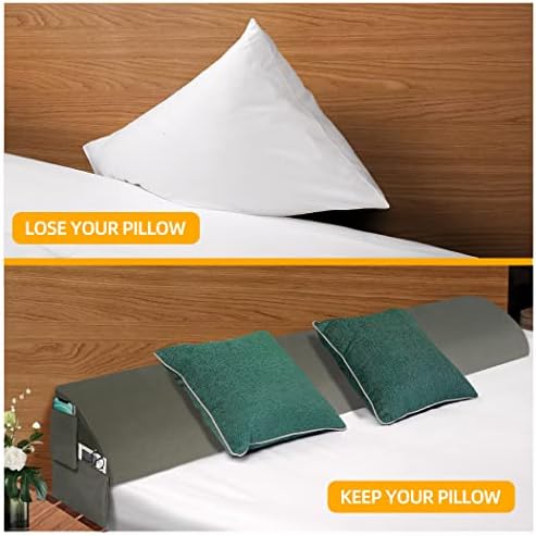 Queen Size Bed Wedge Pillow to Secure Mattress Gaps