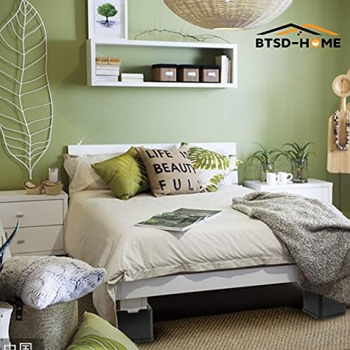 Adjustable Bed Riser Heavy Duty Anti-Slip 4-Inch for Sofa Bed and More