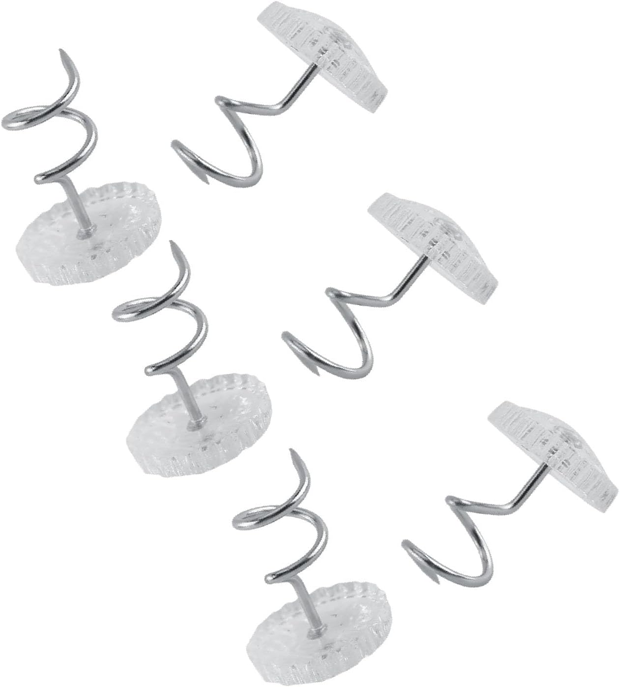 Sunicon 50Pcs Twist Pins - Essential for Home Car - Upholstery Clear Heads Slip Cover Fasteners for Sofa Van Bed Skirt