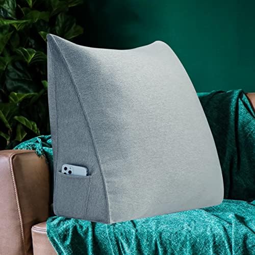 Gray Ergonomic Lumbar Support Pillow for Bed Rest Reading or Side Lying Premium 24x8x20 Your Best Choice