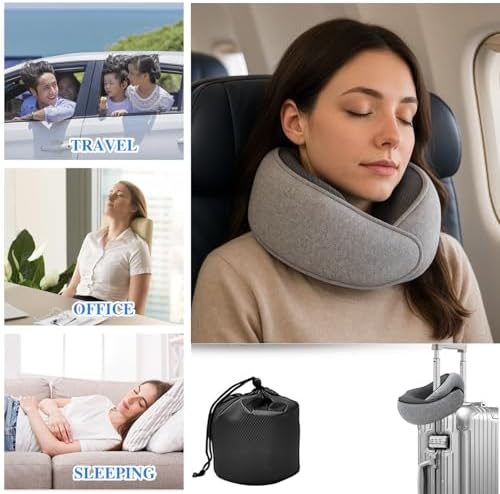 Premium Memory Foam Travel Pillow for Comfort on the Go