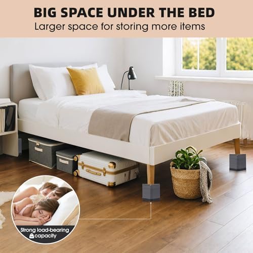 Adjustable Bed Riser for 15-3 inches Durable Non-Slip for Beds Sofas Load up to 4000 lbs Grey