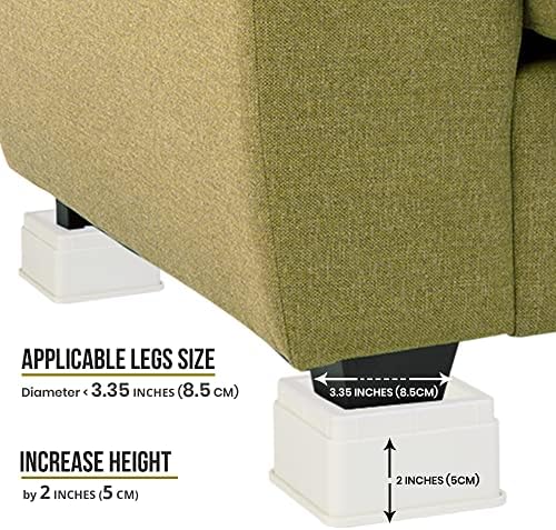 Utopia Bedding Bed Risers 2 Inch Pack of 8