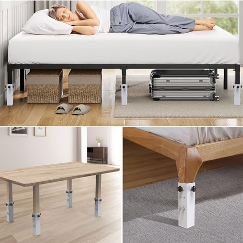 4-Piece Metal Dorm Bed Risers 23 Diameter Riser for College Dorm