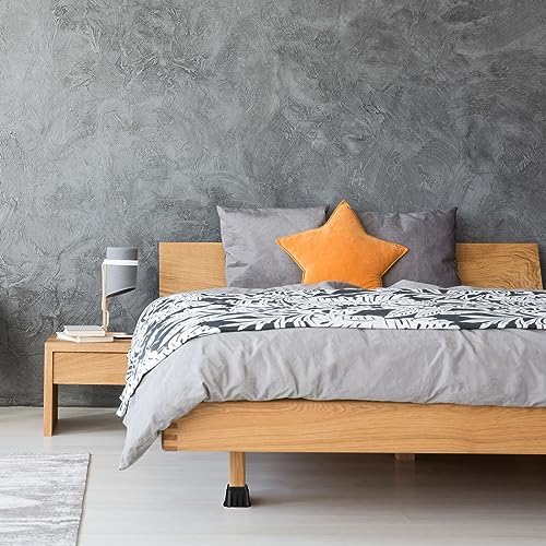 Durable 12-Piece 4-Inch Square Bed Riser with Anti-Slip Shock Absorption for Home Car Factory Dorm and More