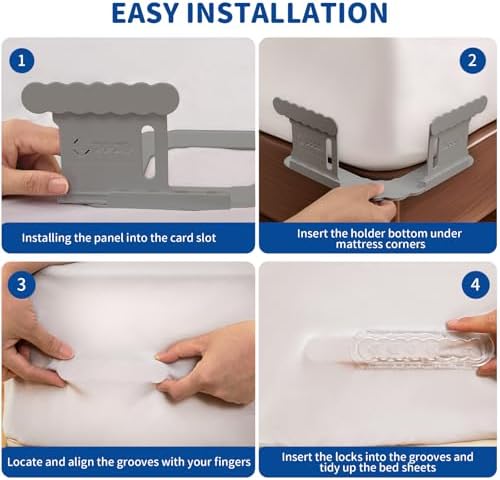 Heavy-Duty Bed Sheet Holder with Slide Lock Straps