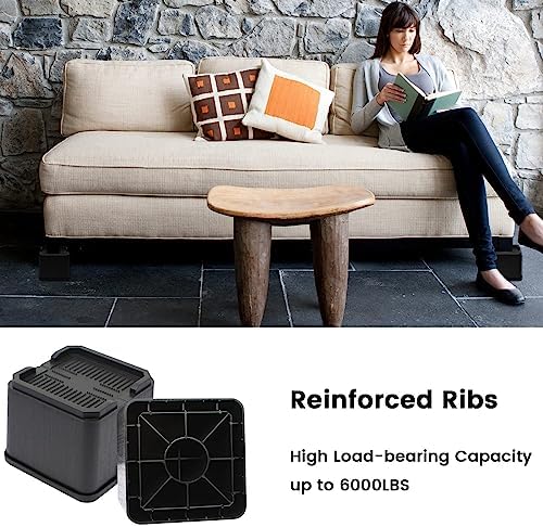 8-Piece 4-Inch Bed Risers