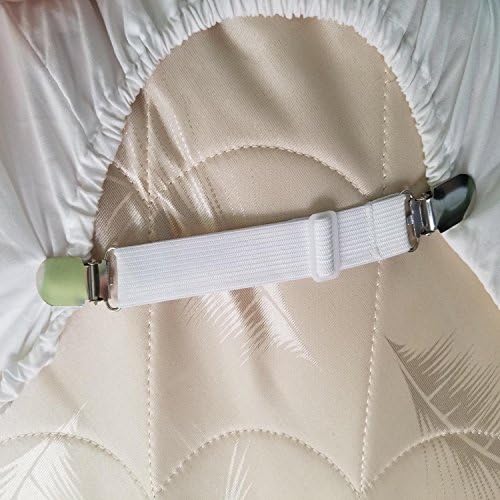 BBDOU Compact Bed Sheet Clips with Durable Clamps