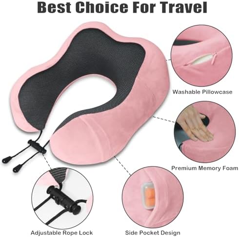 Discover the Elvodosia Ergonomic Memory Foam Travel Pillow for Safe Neck and Head Comfort