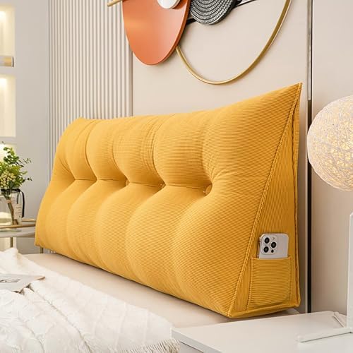 Escape any room comfort with TESICAs largest triangular headboard pillow for Queen Beds