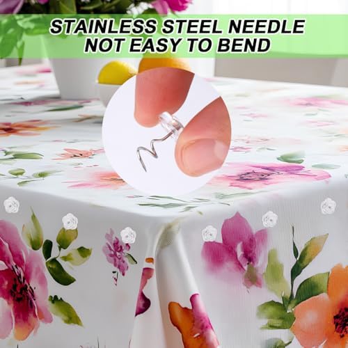 100 Pcs Bed Skirt Pins with Clear Heads for Bedding and Upholstery
