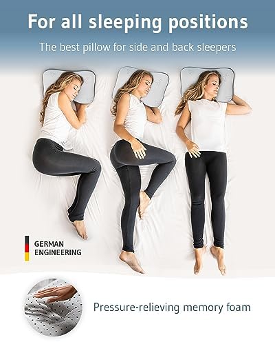 Memory Foam Travel Pillow with Activated Charcoal for Ergonomic Support and Stress Reduction by Third of Life