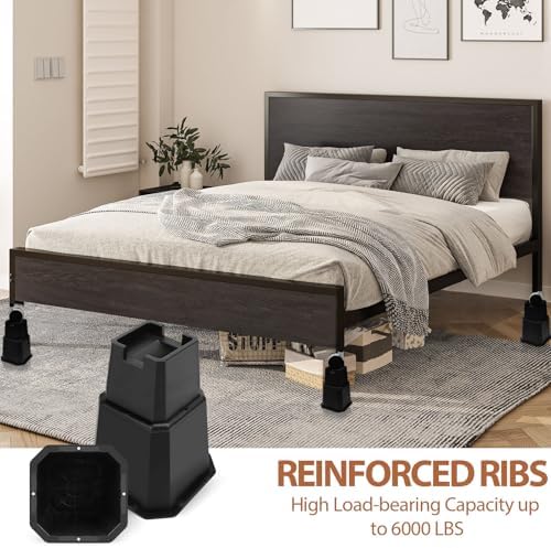 Shouwuhho Bed Risers 6 Inch Heavy Duty 4 Pack