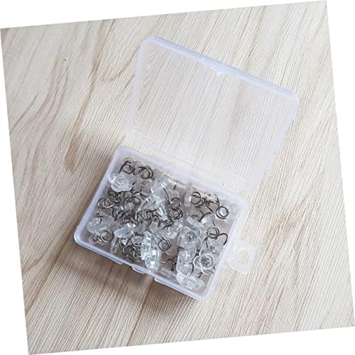 100-Piece Stainless Steel Book Binding Tape Pins for Bed Skirt Sofa Fabric Covers Durable No Rust