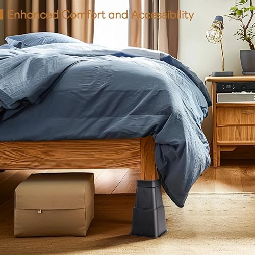 BTSD-home 12-inch Adjustable Bed Risers