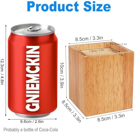 GNIEMCKIN Set of 4 Wood Bed Risers 4 Inch High