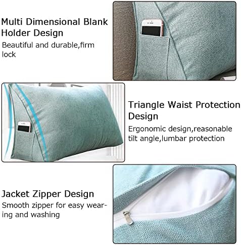 Brahmihita Headboard Wedge Pillow Detachable Washable Reading Support