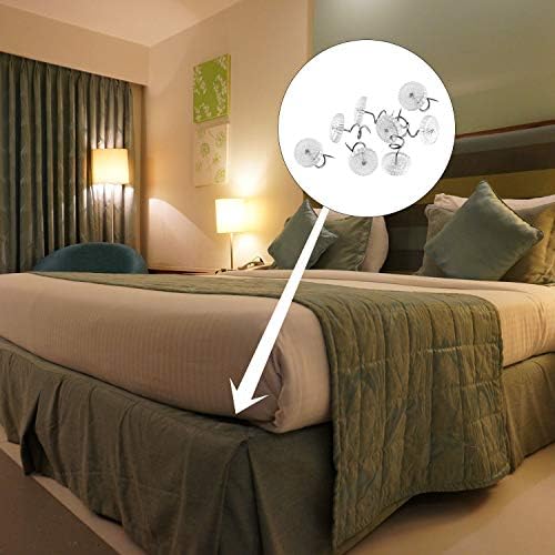 200-Piece Clear Twist Pins for Bedskirts Slipcovers Durable Nickel-Plated Steel with Storage Box