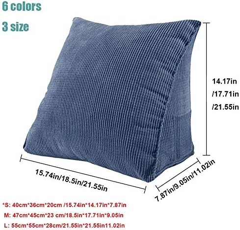 EZOPII Reading Pillow with Back Support Blue Medium Size