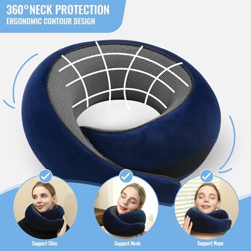 Adjustable Ergonomic Memory Foam Snail Neck Pillow