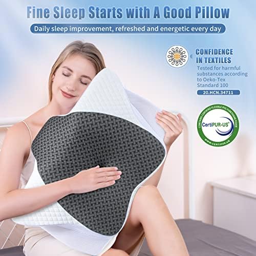 SAHEYER 2-in-1 Ergonomic Memory Foam Pillow