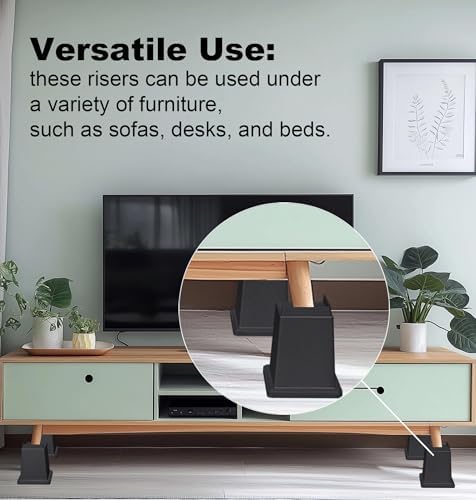 MONTIHOLD Bed Risers 6-Inch Set of 4 Heavy Duty