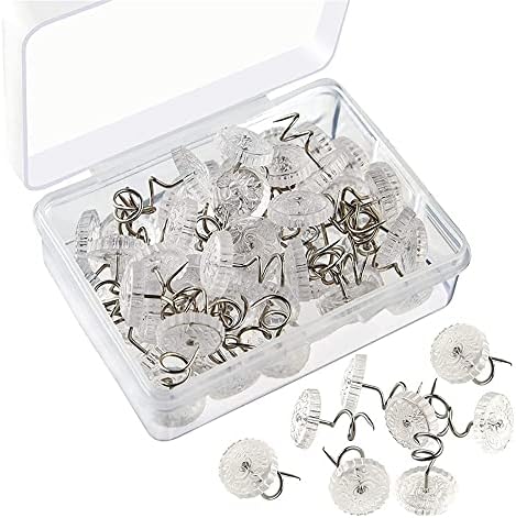 Premium 100-Piece Clear Head Twist Pins for Upholstery