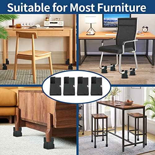 INFTYLE 4 PC Adjustable Bed Risers