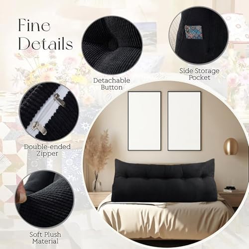 TESICA Talented Stylish Wedge Pillow for Twin Headboard Comfort Style