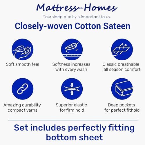 Mattress Homes Extra Deep Pocket Queen Sheet Set