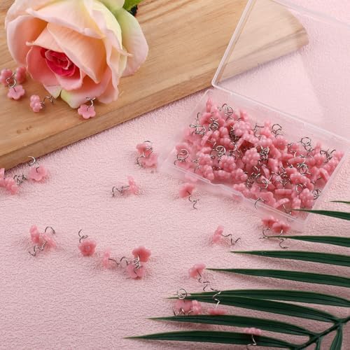 100pcs Plum Blossom Bed Skirt Pins with Twist Design