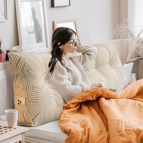 Contoured Headboard Wedge Pillow for Support and Comfort