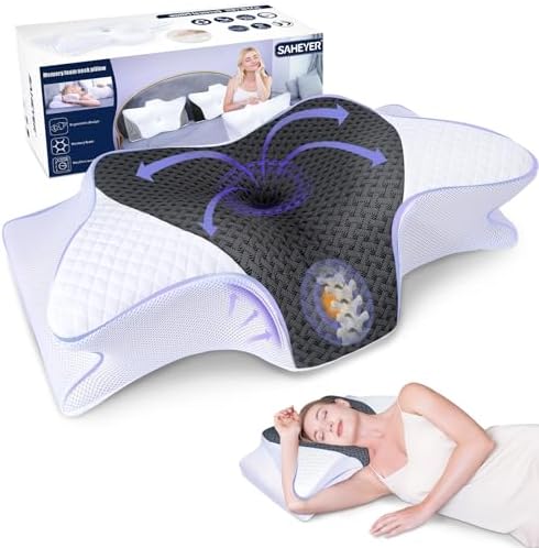 SAHEYER 2-in-1 Ergonomic Memory Foam Pillow