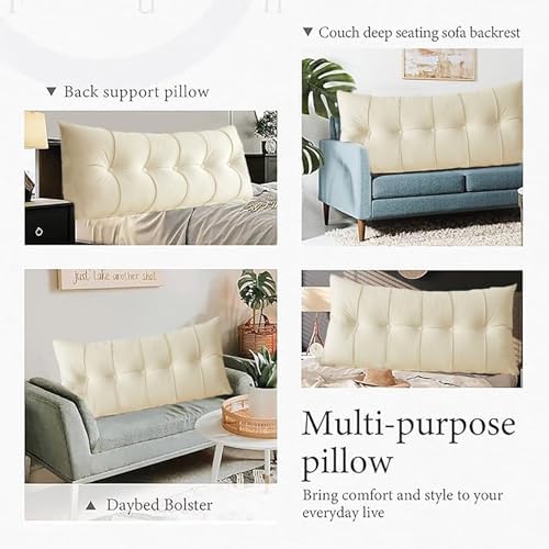 TESICA Headboard Pillow - Rectangle Bedding for Reading Relaxation