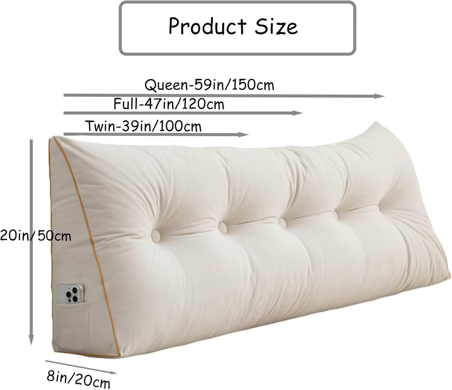 Hyper-Comfortable Wedge Pillow for Reading Support Easy to Clean Multiple Uses