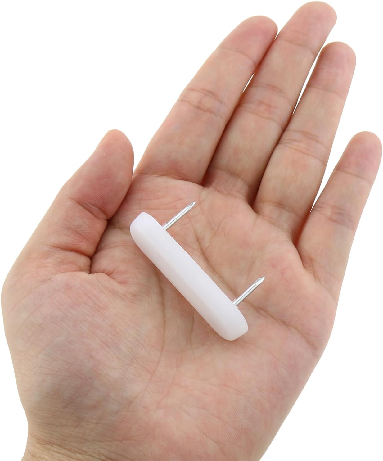 30PCS White Thickened Plastic Chair Foot Pegs for Furniture Beds and Skirts Durable Fixing Pins for Chairs or Tables