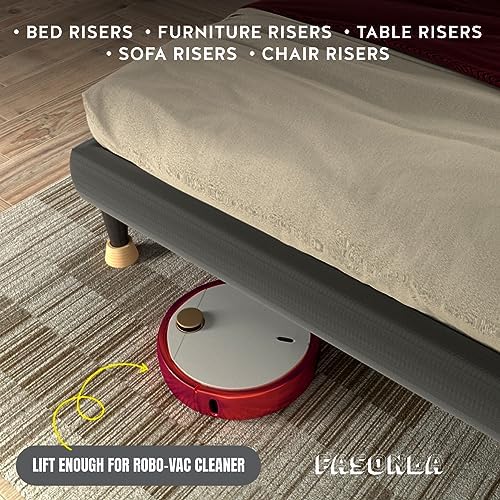 FASONLASet of 4 2 Solid Oak Bed Risers