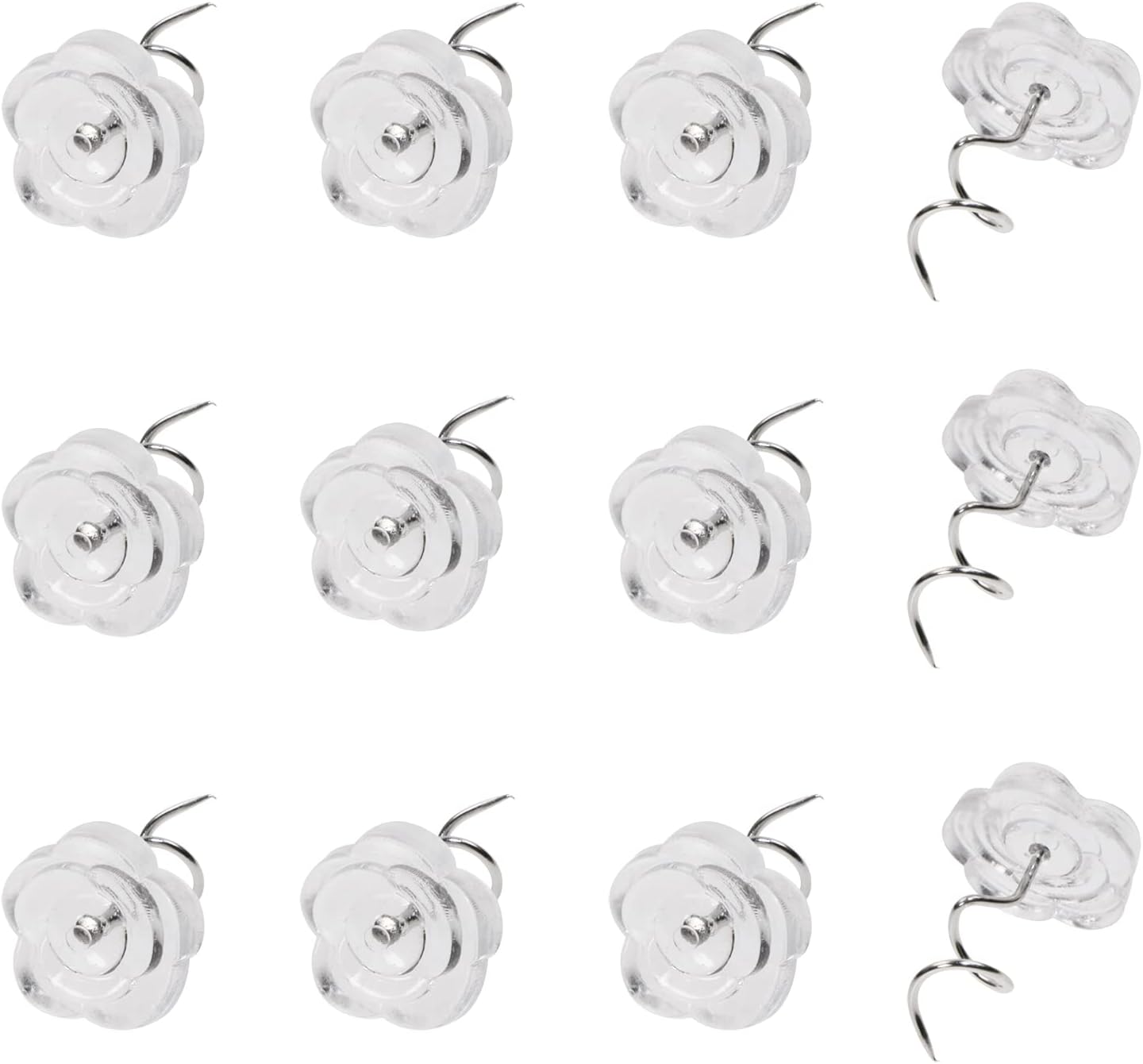 Mini Skater 30-Piece Rose Twist Pins with Metal Heads for Sofa Bed Car Covers