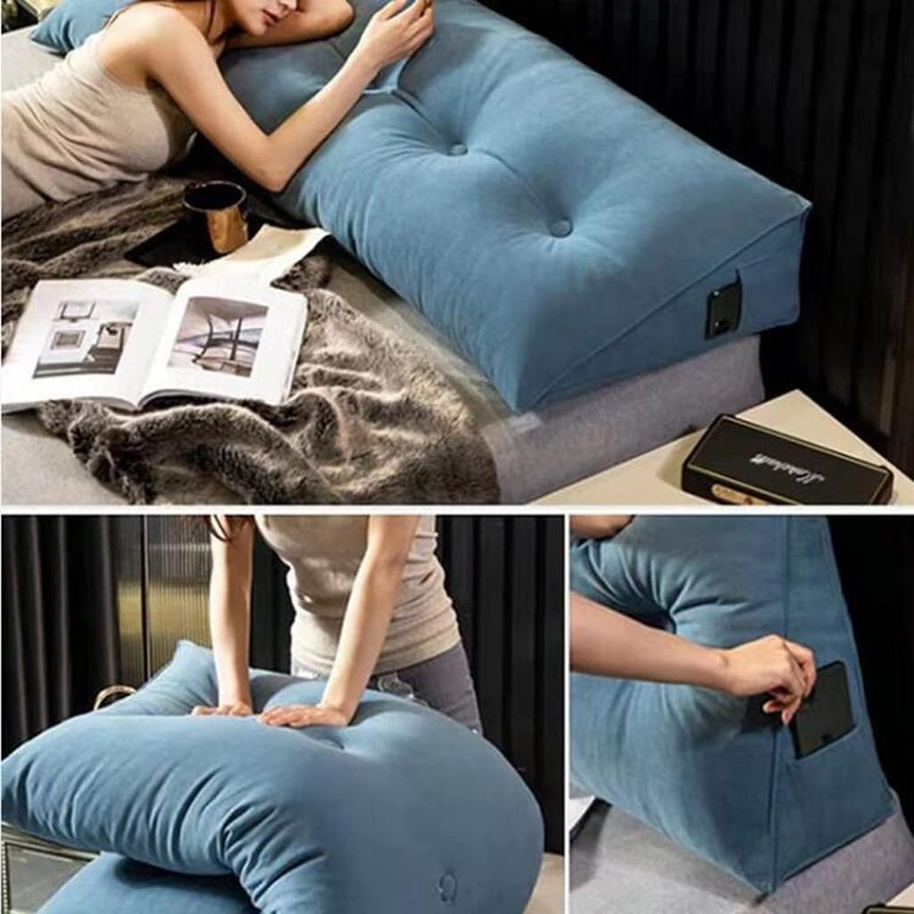 Large Triangular Reading Pillow Twin Full Queen King Bed Rest Pillow verage Pillow for Adults and Kids seniorCare
