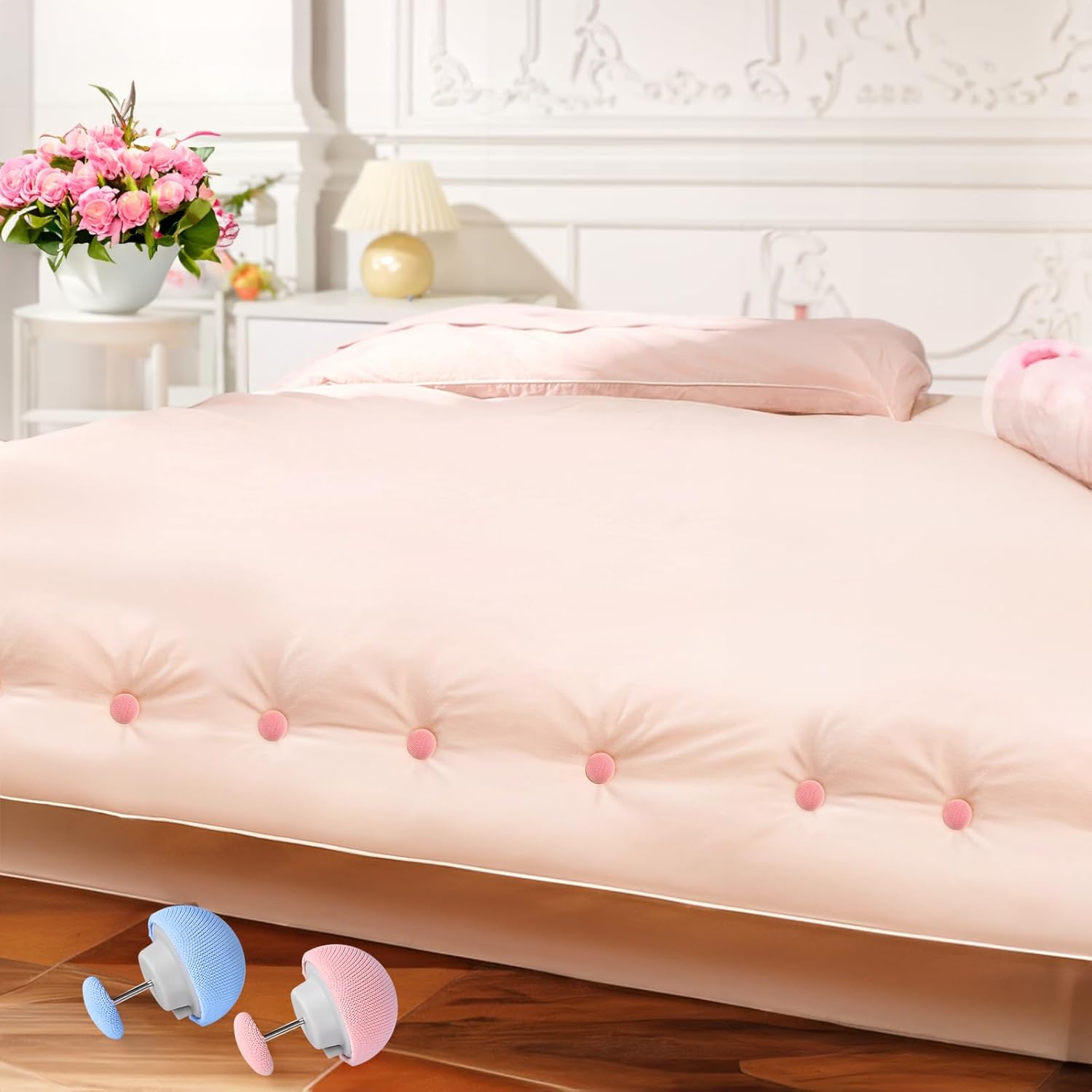 20-Piece Duvet Cover Clips Fastener with 1-Button Lock Durable Easy to Install for Curtains Quilts More