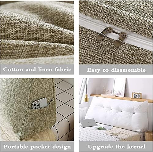 Triangular Bed Pillow with wedge Design Removable Cover for Sofa Bed Reading