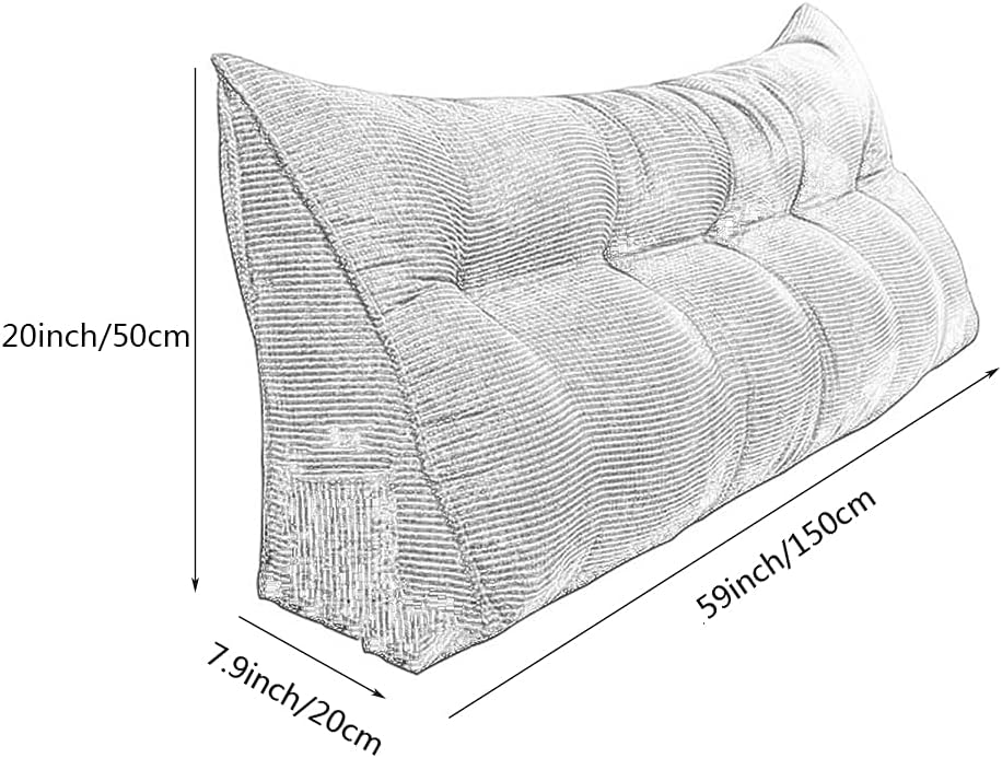 Large Triangular Reading Pillow Twin Full Queen King Bed Rest Pillow verage Pillow for Adults and Kids seniorCare
