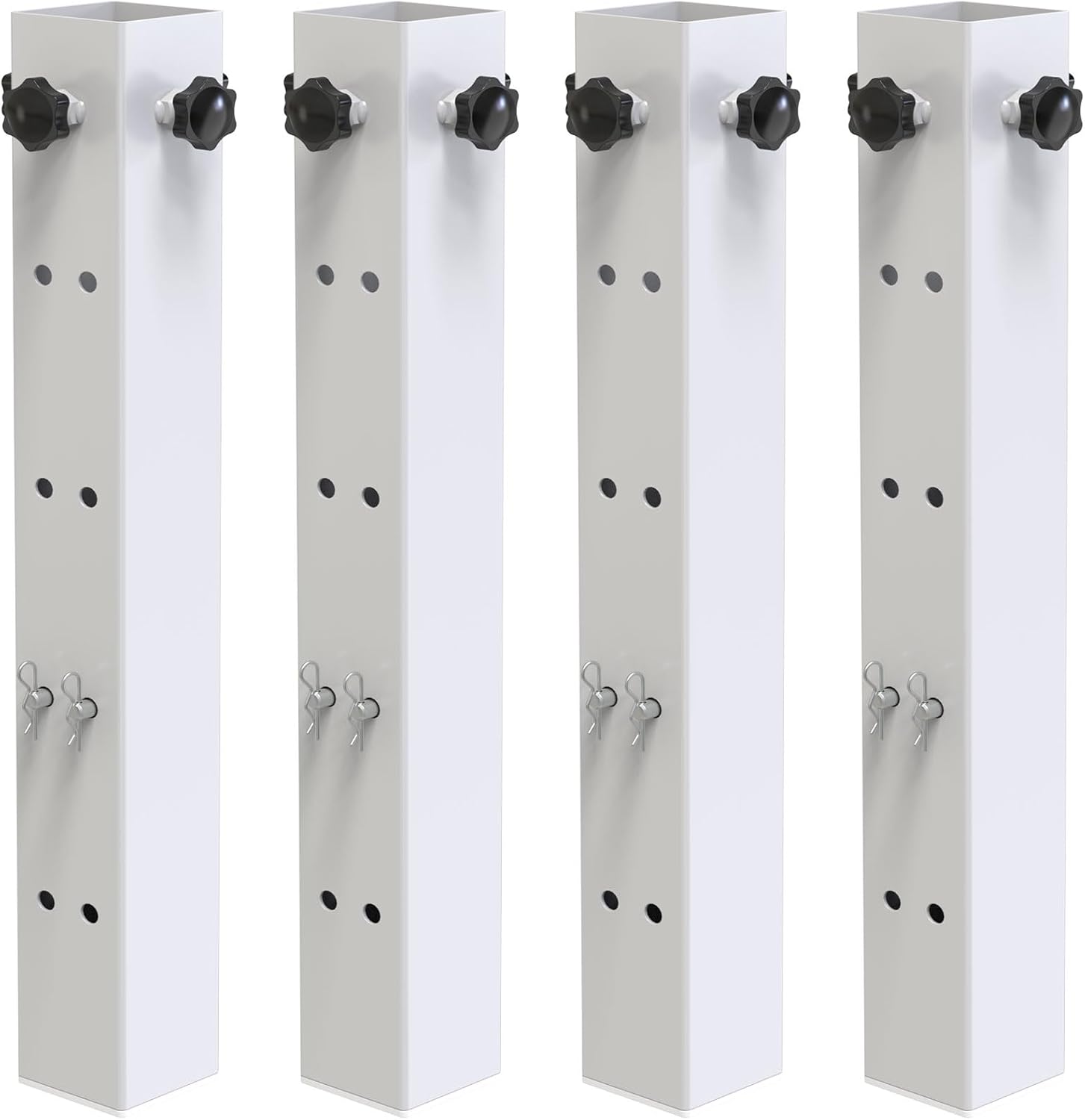 4-Piece Metal Dorm Bed Risers 23 Diameter Riser for College Dorm