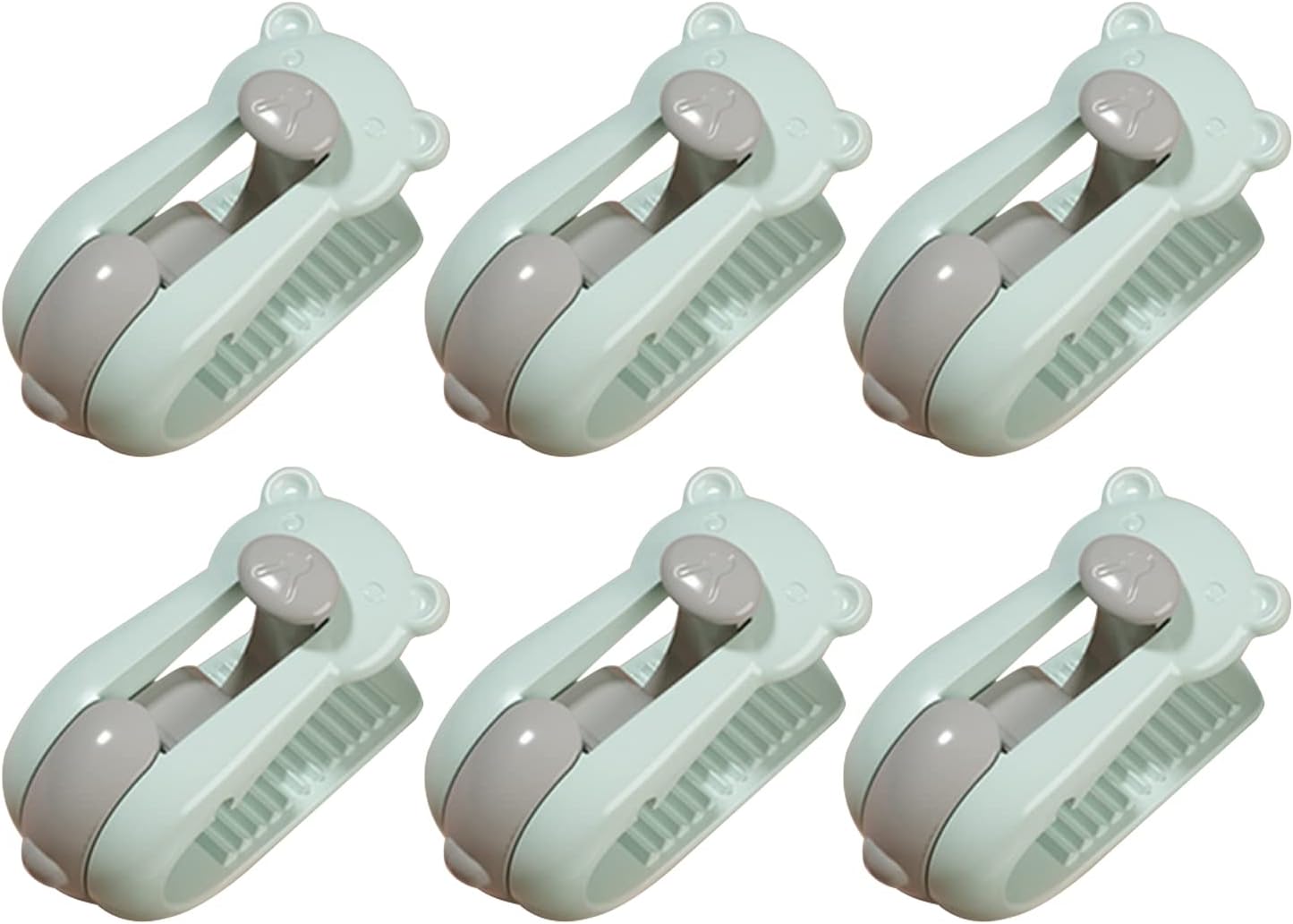 Suxgumoe Bear-shaped Duvet Cover Clips 6PCS Anti-Slip Quilt Fastener No Need for Pins Green