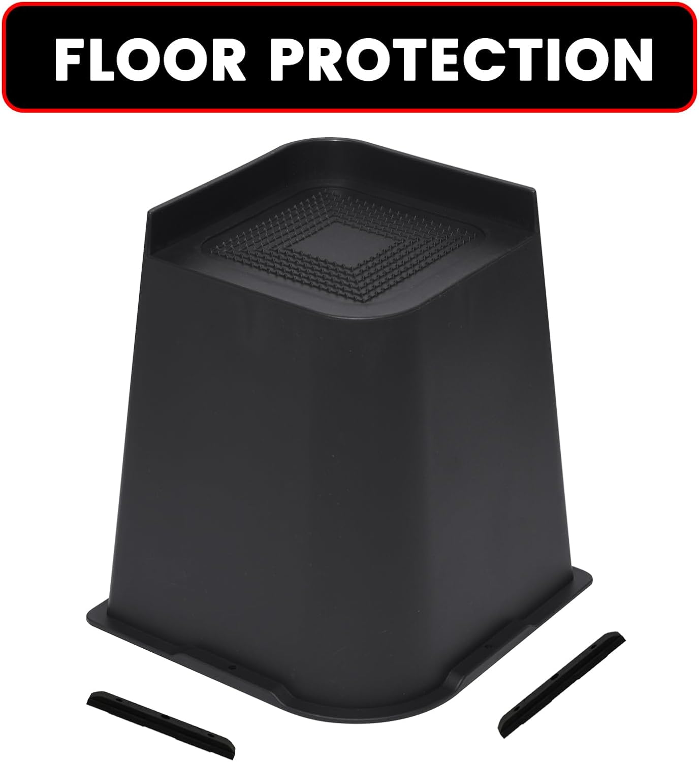 Industrial-Grade Bed Risers 8-Inch Rust-Proof for Sofa Table Chair Black 4-Pack