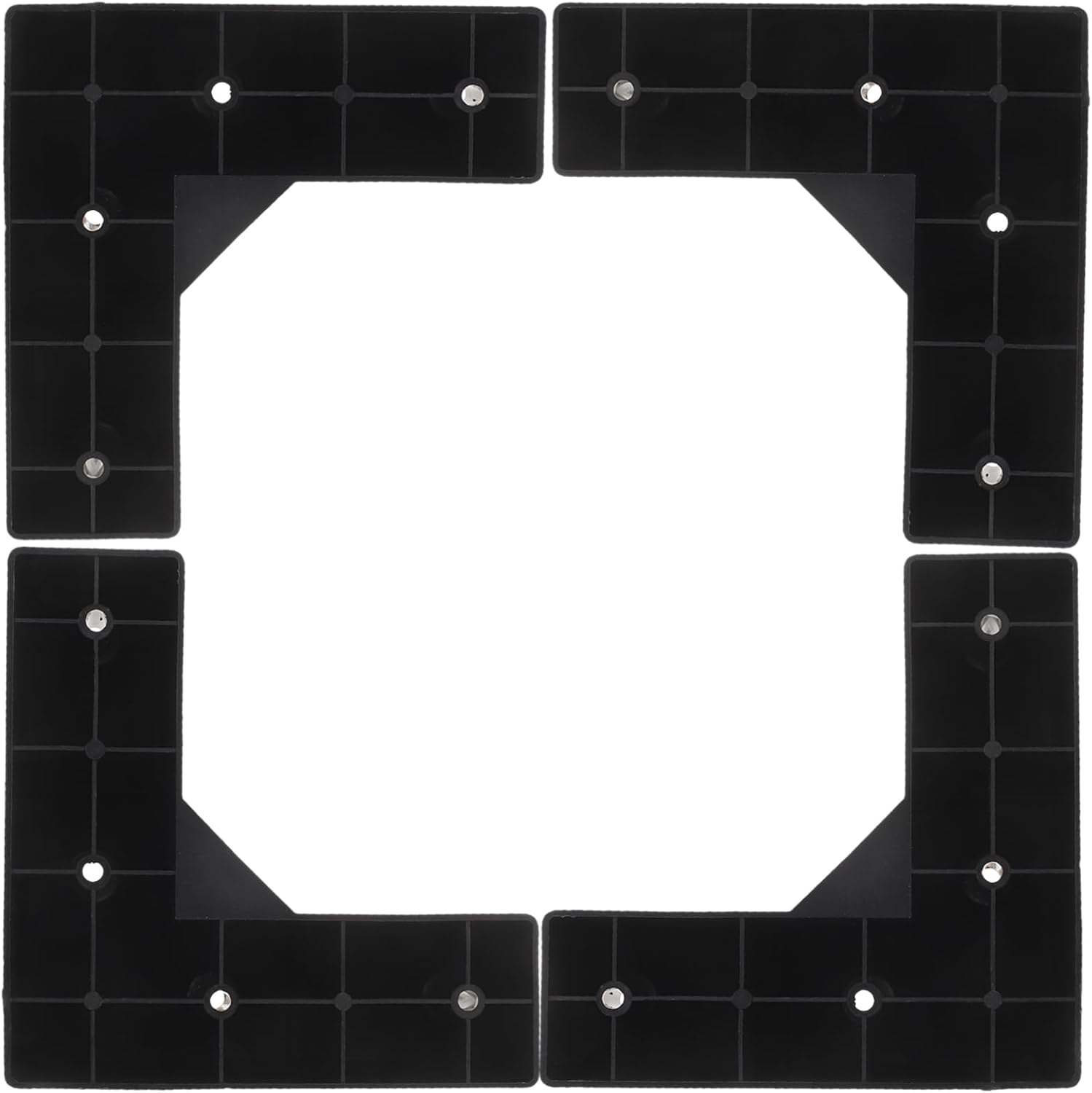 Black Plastic Bed Risers Set of 4 5cm Height Sturdy Support for Sofa Bed or Desk