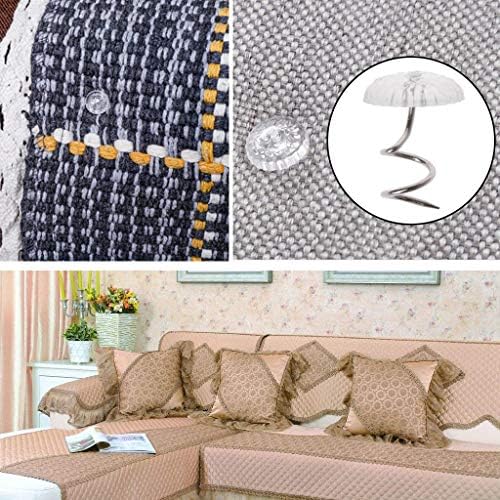 50 Pcs Transparent Head Twist Pins for Upholstery Repair