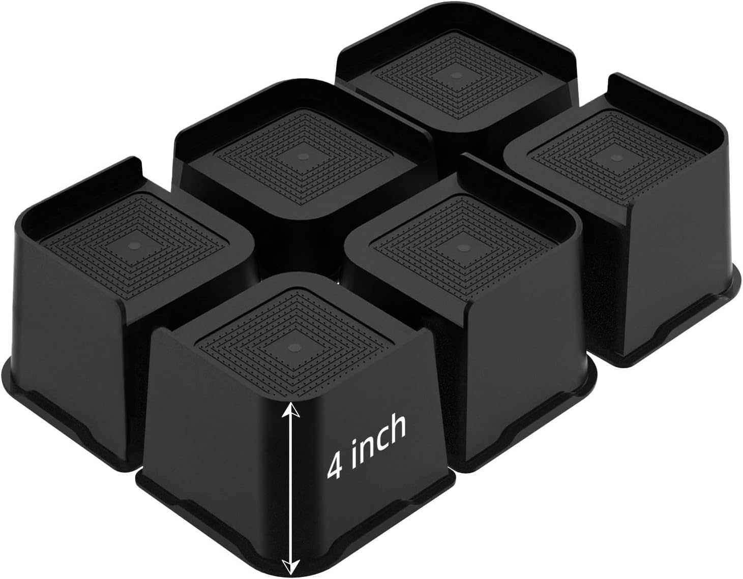 Sturdy Bed Risers Elevate Your Comfort with 6-Pack Support up to 6000 Lbs